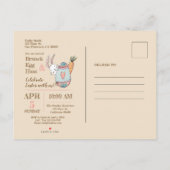 Waterverf Pasen Brunch en Egg Hunt Uitnodiging. Uitnodiging Briefkaart (Achterkant)