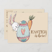 Waterverf Pasen Brunch en Egg Hunt Uitnodiging. Uitnodiging Briefkaart (Voorkant / Achterkant)