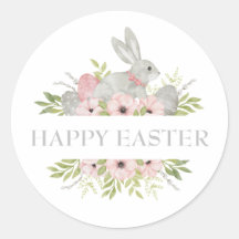  Waterverf Pasen Bunny & Eggs Greeting