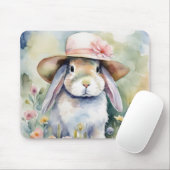 Waterverf Pasen Bunny Muismat (Met muis)