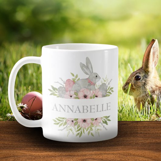 Waterverf Pasen Bunny Persoonlijke Gift Koffiemok