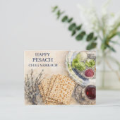 Waterverf Pasen Groet – Prettig Pesach Briefkaart (Staand voorkant)