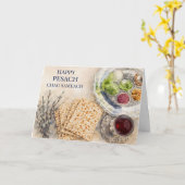 Waterverf Pasen Groet – Prettig Pesach Kaart (Gele Bloem)