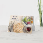 Waterverf Pasen Groet – Prettig Pesach Kaart (Voorkant)