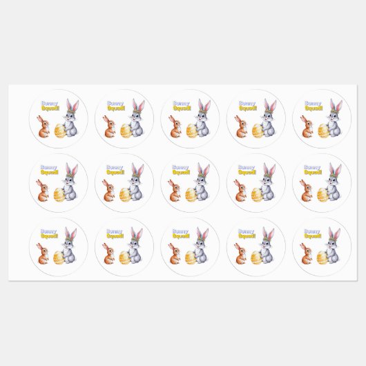 Waterverf Pasen Kaart voor de lente Feestdagen Labels (Vel)