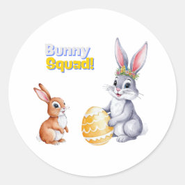 Waterverf Pasen Kaart voor de lente Feestdagen Ronde Sticker