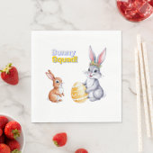 Waterverf Pasen Kaart voor de lente Feestdagen Servet (Insitu)