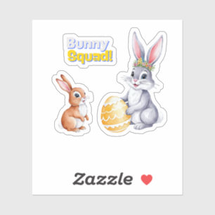 Waterverf Pasen Kaart voor de lente Feestdagen Sticker