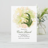 Waterverf Pasen Lily Uitnodiging (Staand voorkant)