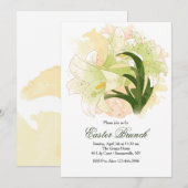Waterverf Pasen Lily Uitnodiging (Voorkant / Achterkant)