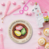 Waterverf Pasen voor de familie Brunch Papieren Bordje (Feest)