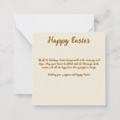 Waterverf Pasen wenskaart Notitiekaartje (Achterkant)