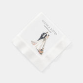 Waterverf Passen getrouwd bruiloft Servet (Hoek)