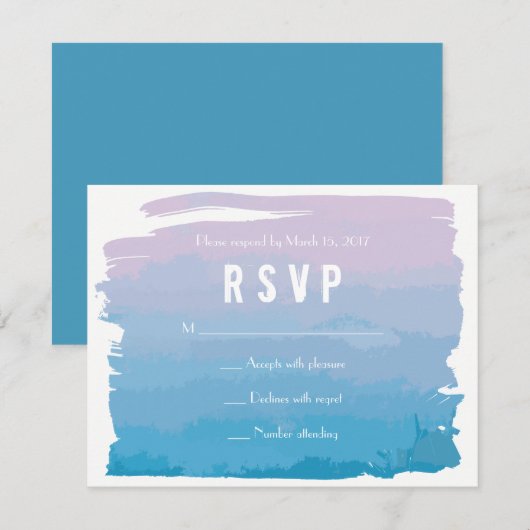 WATERVERF PASSION Bat Mitzvah Uitnodiging (Voorkant / Achterkant)