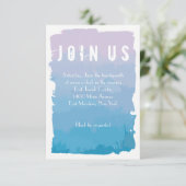 WATERVERF PASSION Bat Mitzvah Uitnodiging (Staand voorkant)