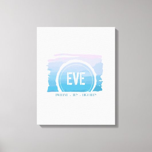 WATERVERF PASSION Bat Mitzvah Uitnodiging Canvas Afdruk (Voorkant)