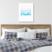 WATERVERF PASSION Bat Mitzvah Uitnodiging Canvas Afdruk (Insitu (Slaapkamer))