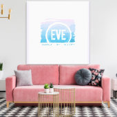 WATERVERF PASSION Bat Mitzvah Uitnodiging Canvas Afdruk (Insitu (Woonkamer))