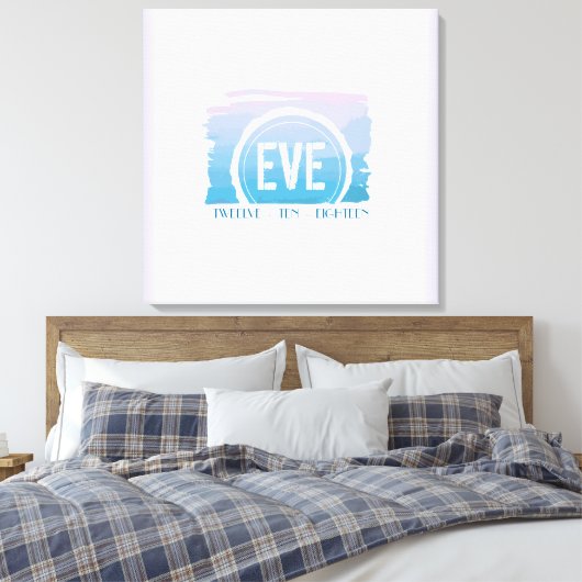 WATERVERF PASSION Bat Mitzvah Uitnodiging Canvas Afdruk (Insitu (Slaapkamer))