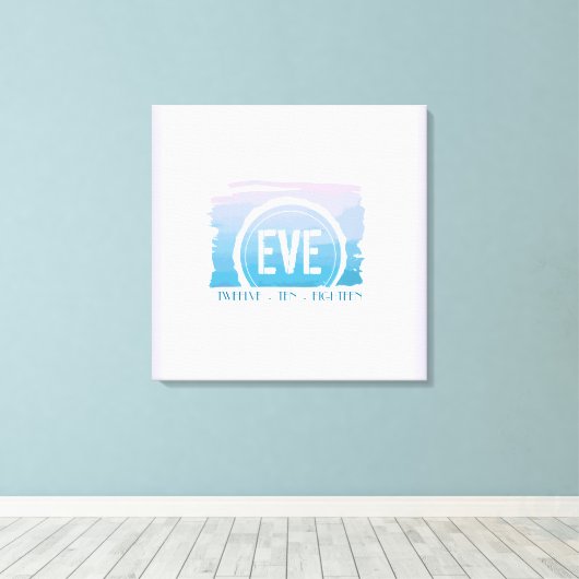 WATERVERF PASSION Bat Mitzvah Uitnodiging Canvas Afdruk (Insitu (Houten vloer))