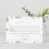 Waterverf, pasta, Floral Gift Voucher Kaart (Staand voorkant)