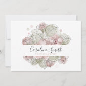 Waterverf, pasta, Floral Gift Voucher Kaart (Achterkant)