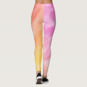 Waterverf pasta-kleuren verven leggings (Achterkant)