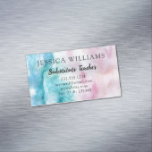 Waterverf Pastel Aangepast Visitekaartje Magnet Magnetisch Visitekaartje (Voorbeeld)