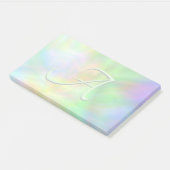 Waterverf pastel abstract gradiënt monogram post-it® notes (Schuin)