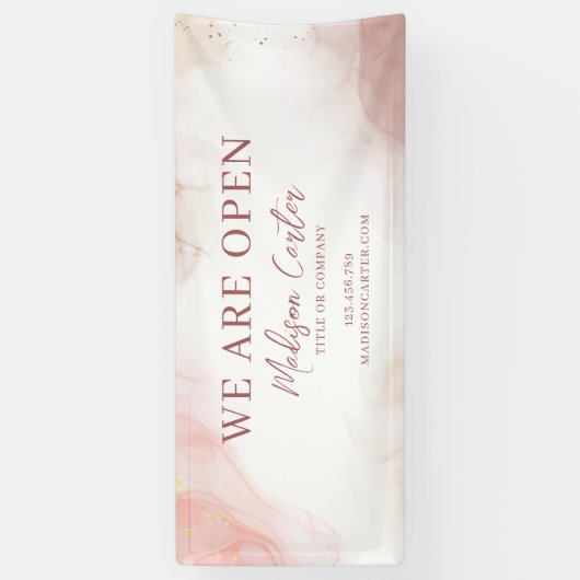 Waterverf Pastel Alcohol Inkt Banner (Verticaal)