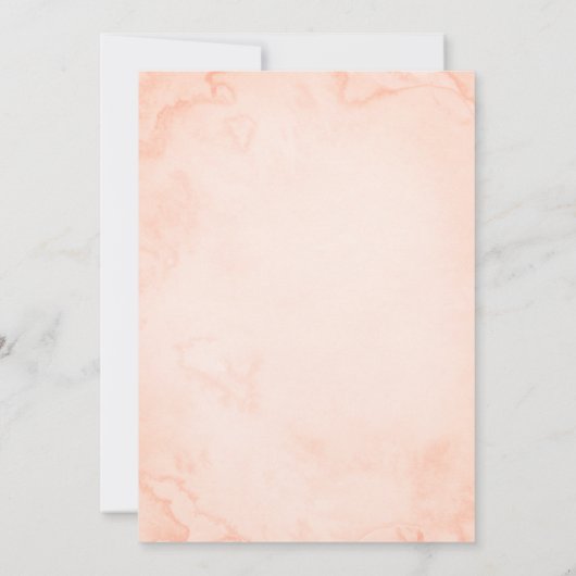 Waterverf Pastel Baby's Breath Bruiloft Kaart (Achterkant)