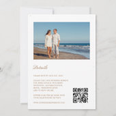 Waterverf pastel blauw budget foto bruiloft kaart (Achterkant)