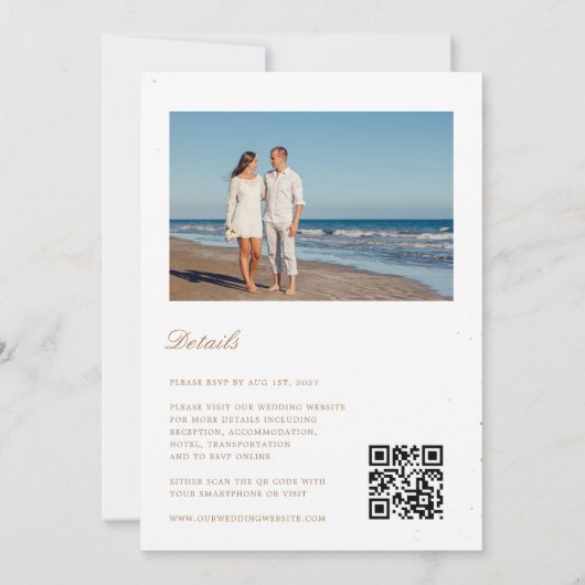 Waterverf pastel blauw budget foto bruiloft kaart (Achterkant)