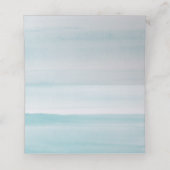 Waterverf pastel blauw nautische zachte bruiloft plaatskaartje (Binnenkant ongevouwen)