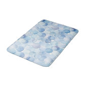 Waterverf pastel blauw wit cirkelpatroon badmat (Gekanteld)