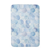 Waterverf pastel blauw wit cirkelpatroon badmat (Voorkant Verticaal)