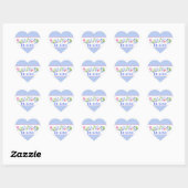 Waterverf Pastel Bloem BE AARDIG Hart Sticker (Vel)