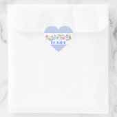 Waterverf Pastel Bloem BE AARDIG Hart Sticker (Tas)