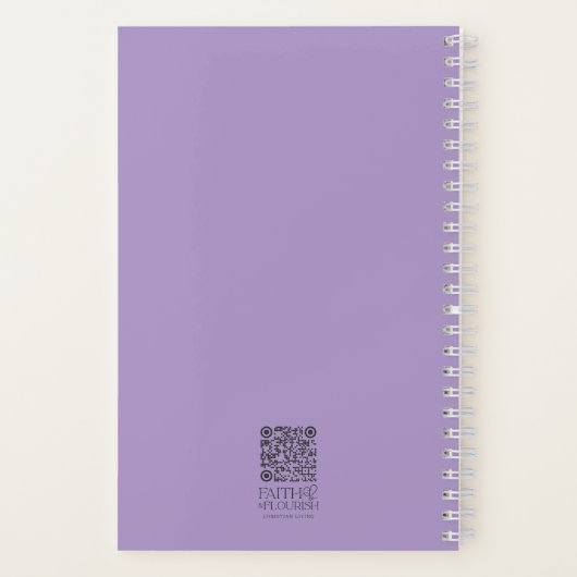 Waterverf Pastel Bloemen Bijbelvers Gepersonalisee Notitieboek (Achterkant)