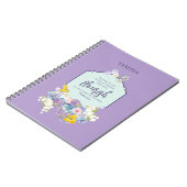 Waterverf Pastel Bloemen Bijbelvers Gepersonalisee Notitieboek (Linkerzijde)