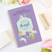 Waterverf Pastel Bloemen Bijbelvers Gepersonalisee Notitieboek
