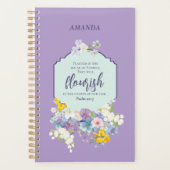 Waterverf Pastel Bloemen Bijbelvers Gepersonalisee Planner (Voorkant)