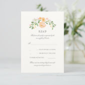 Waterverf Pastel Bloemen Bruiloft RSVP Kaart (Staand voorkant)