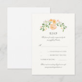 Waterverf Pastel Bloemen Bruiloft RSVP Kaart (Voorkant / Achterkant)