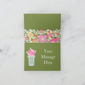 Waterverf Pastel Bloemen Dank u kaart (Binnen)