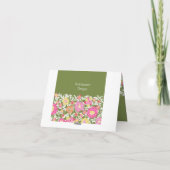 Waterverf Pastel Bloemen Dank u kaart (Achterkant)