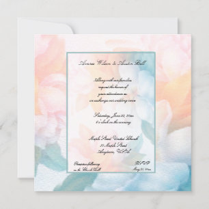 Waterverf Pastel Bloemen Kaart
