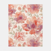 Waterverf Pastel Bloemen Licht Oranje
