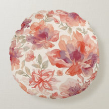 Waterverf Pastel Bloemen Licht Oranje