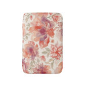 Waterverf Pastel Bloemen Licht Sinaasappel Badmat (Voorkant Verticaal)